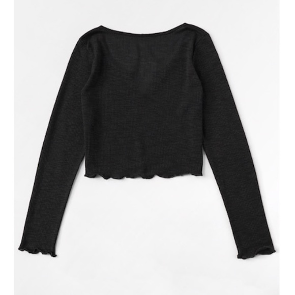 NEW | Lettuce Hem waffle cropped top - Picture 3 of 5